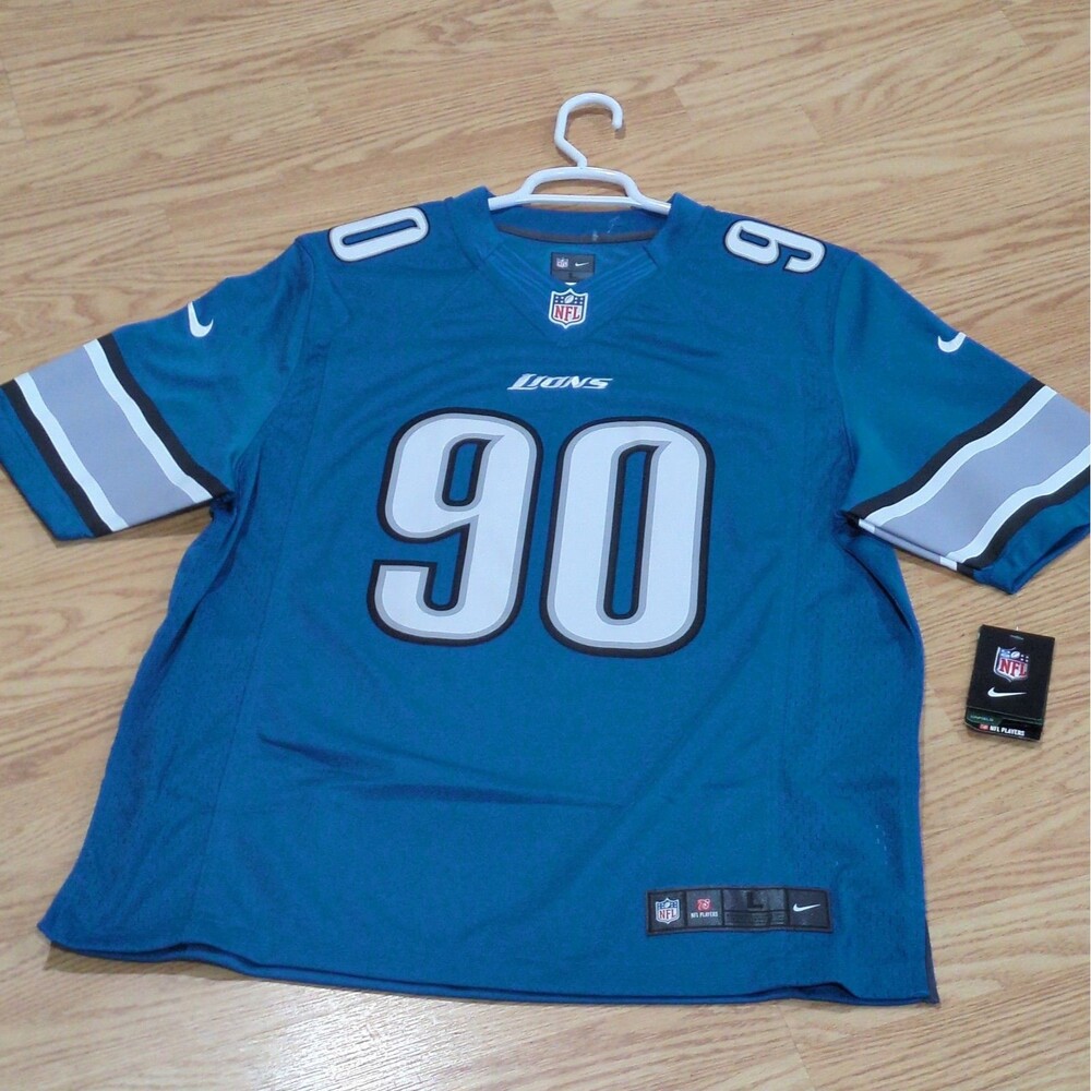 Ndamukong Suh Detroit Lions Blue Men's Large Nike Game Jersey. NWT